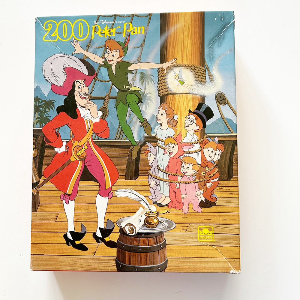 Vintage 80’s Golden Disney’s Peter Pan 200 Piece Puzzle Ages 6+